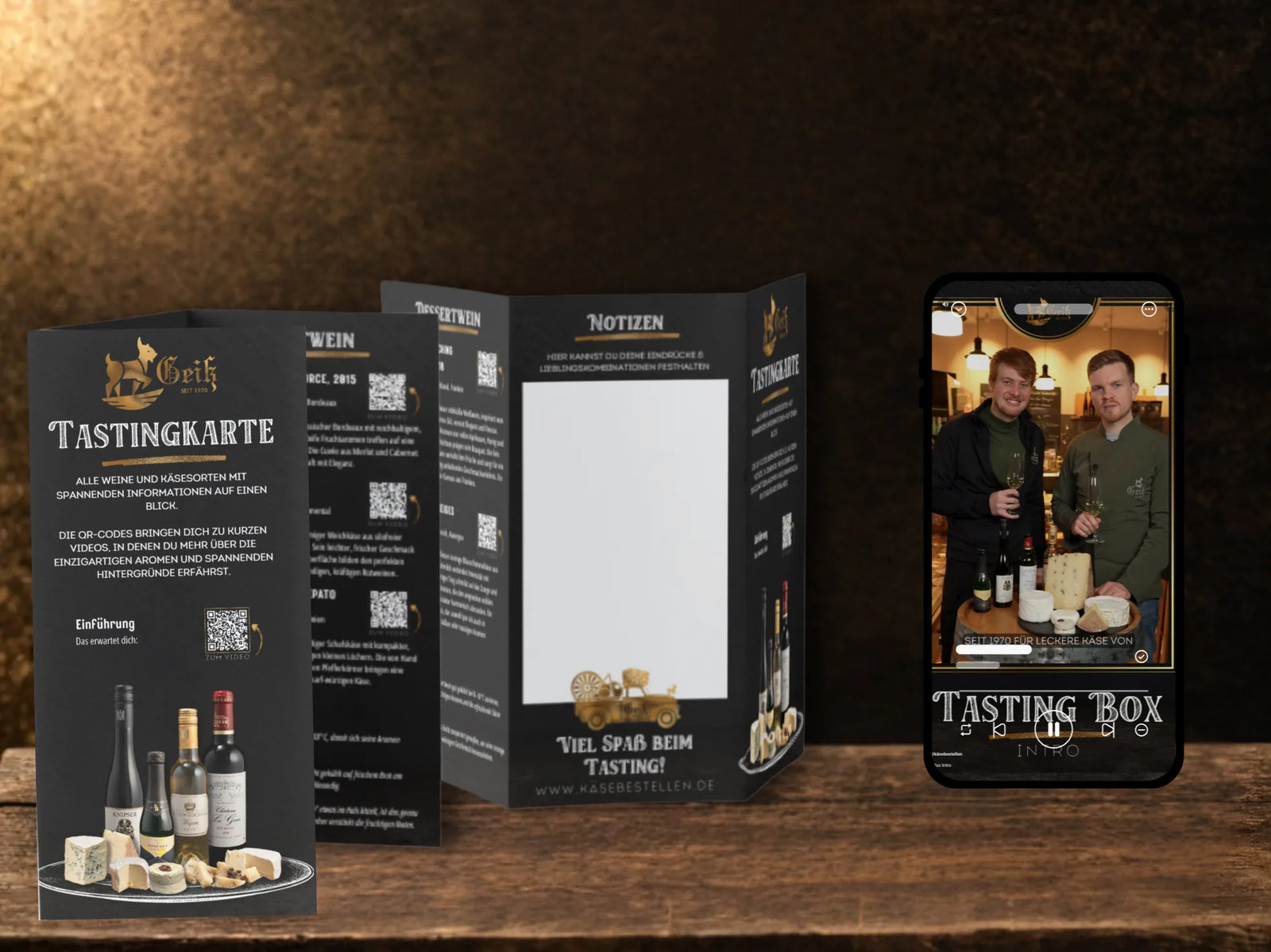 Tastingkarte & Video-Guides