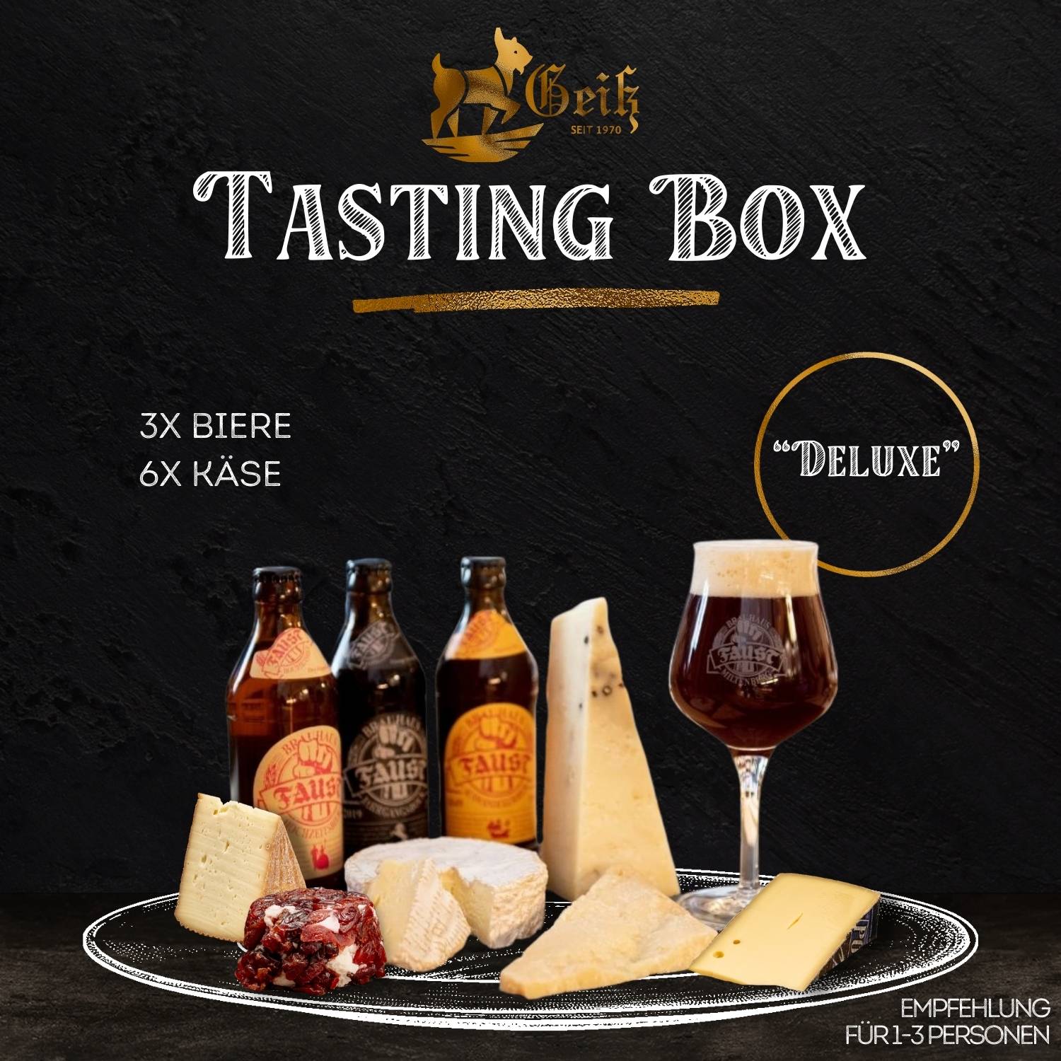 TASTINGBOX - Käse und Bier - "Deluxe" TASTINGBOX - Käse und Bier - "Deluxe"