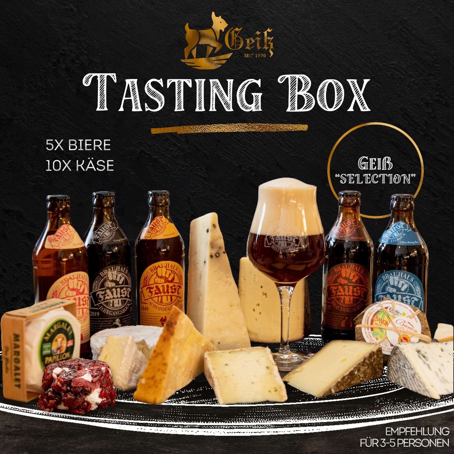 TASTINGBOX - Käse und Bier - "GEISS SELECTION" TASTINGBOX - Käse und Bier - "GEISS SELECTION"